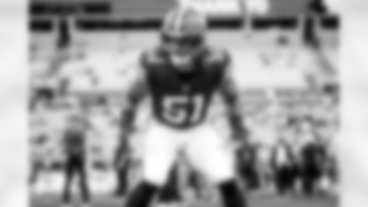 Linebacker Jordan Kunaszyk (51) before a NFL football game between the Cleveland Browns and Carolina Panthers on September 11, 2022 at Bank of America Stadium. The Browns won 26-24.