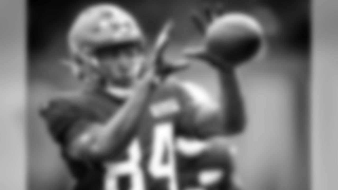 Wide receiver Ja'Marcus Bradley (84) during practice on August 17, 2020