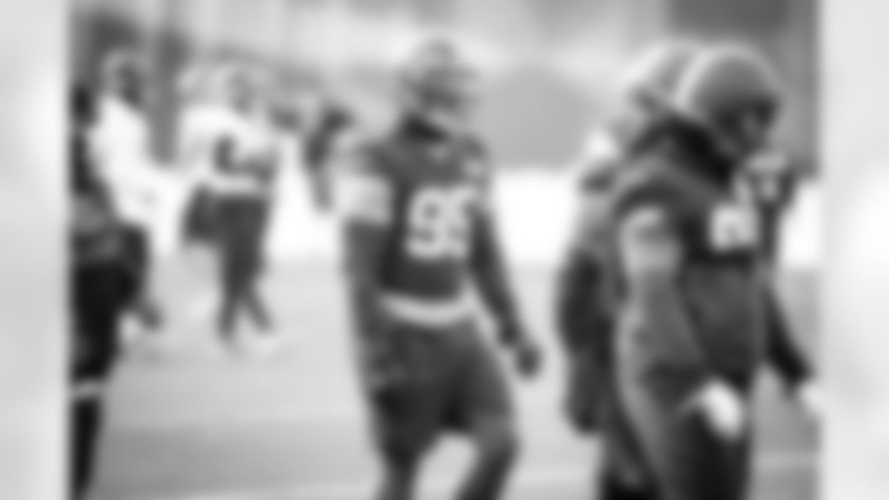 Defensive end Myles Garrett (95) during practice on December 4, 2020.