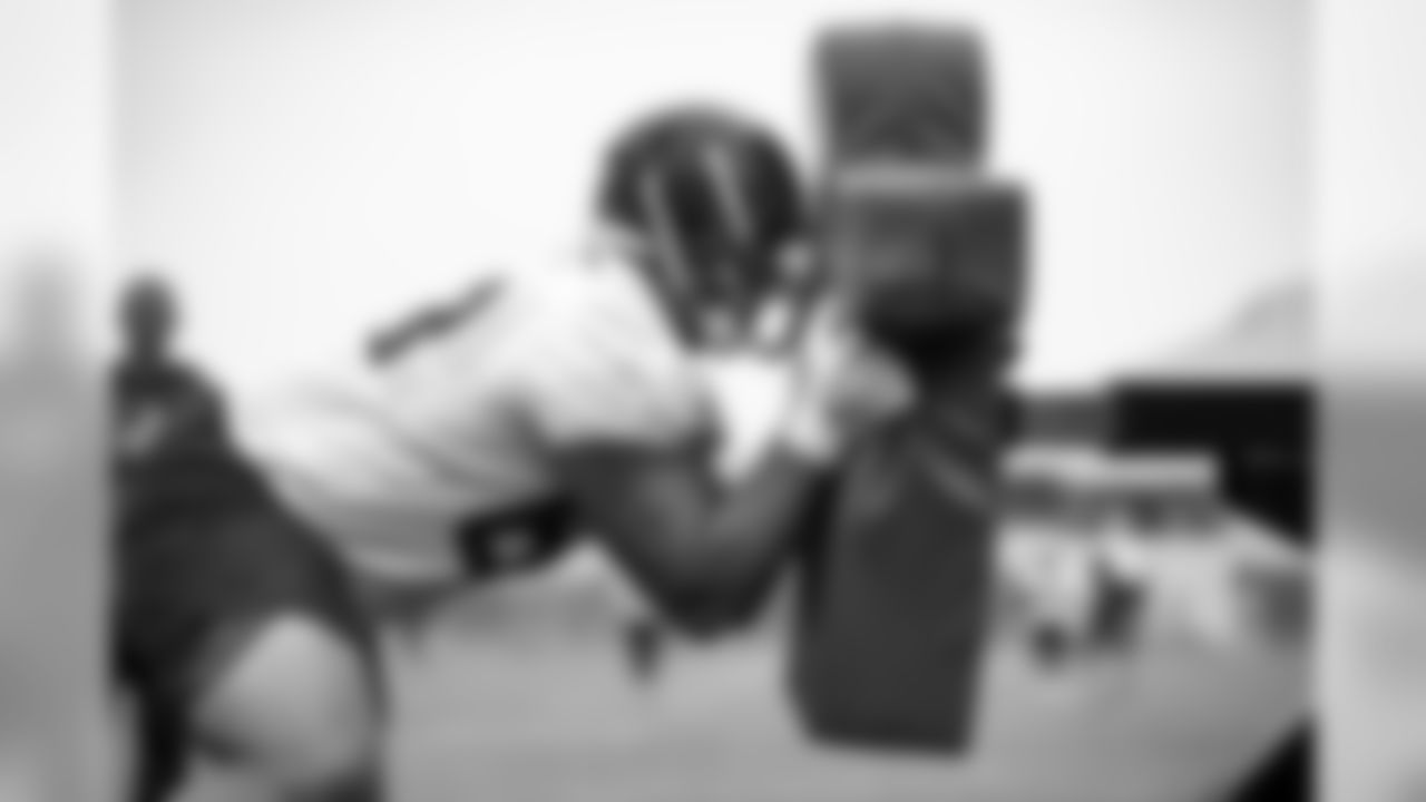 Guard Austin Cobertt (63) during the eighth practice of OTAs on May 29, 2019.