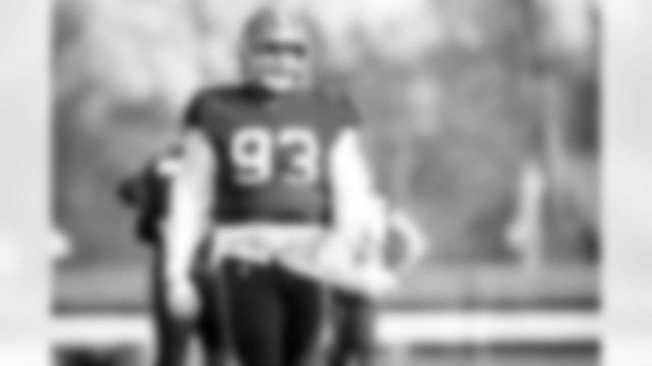 Defensive tackle Tommy Togiai (93) during practice on November 24, 2021.