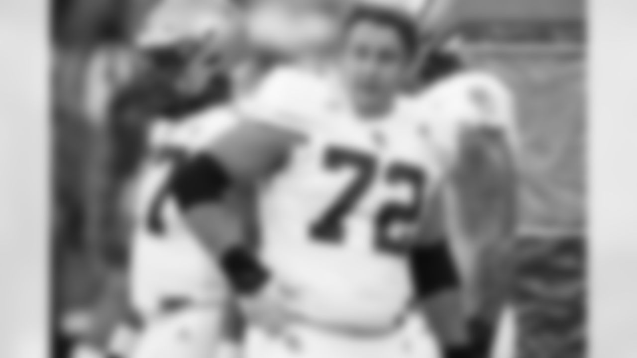 Boston College Eagles offensive lineman Alec Lindstrom (72) shown during warmups of an NCAA college football game, against Clemson Saturday, Oct. 2, 2021, in Clemson, S.C. (AP Photo/Hakim Wright Sr.)