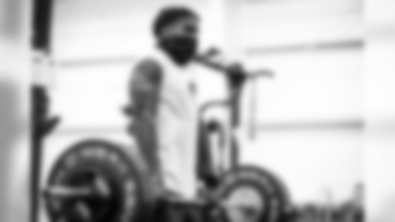 Wide receiver D.J. Montgomery (15) during workouts on August 4, 2020