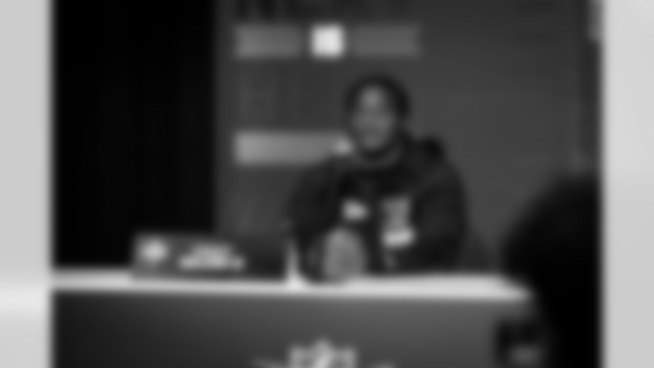 Running back Kenny Walker III, Michigan State at the 2022 NFL Combine at the Indiana Convention Center in Indianapolis, Indiana on March 3, 2022.