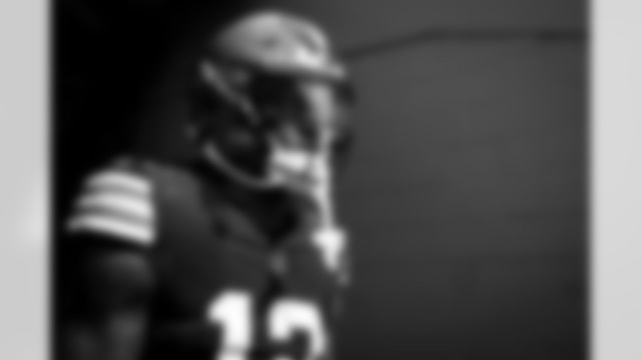 Wide Receiver Michael Woods II (12) before a NFL football game between the Cleveland Browns and Miami Dolphins on November 13, 2022 at Hard Rock Stadium. The Browns lost 17-39.