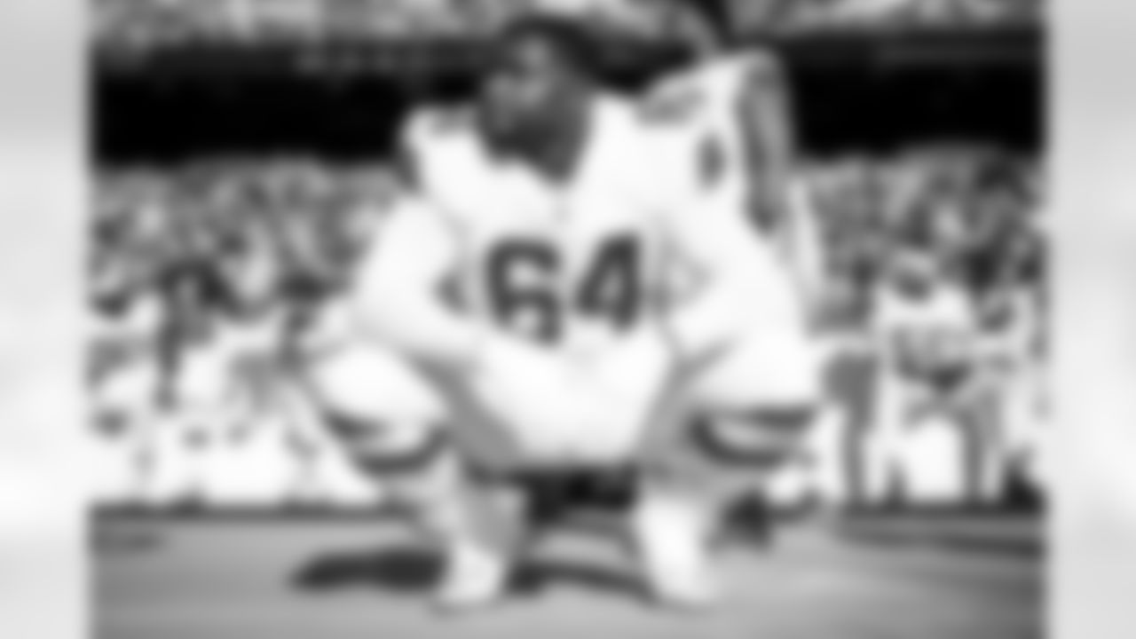 Defensive tackle Roderick Perry II (64) before a NFL football game between the Cleveland Browns and Washington Commanders on January 1, 2023 at FedEx Field. The Browns won 24-10.