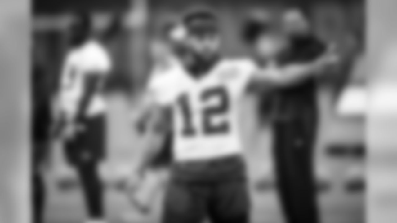 Wide receiver Blake Jackson (12) during the fifth practice of OTAs on May 22, 2019.