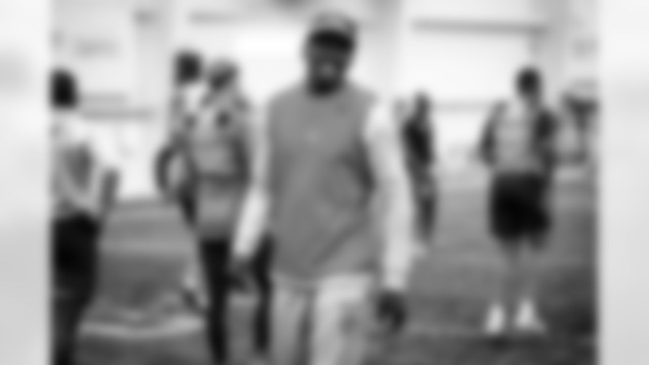 Linebacker Jeremiah Owusu-Koramoah (28) during a workout in Phase I of the offseason at CrossCountry Mortgage Campus on April 20, 2023.