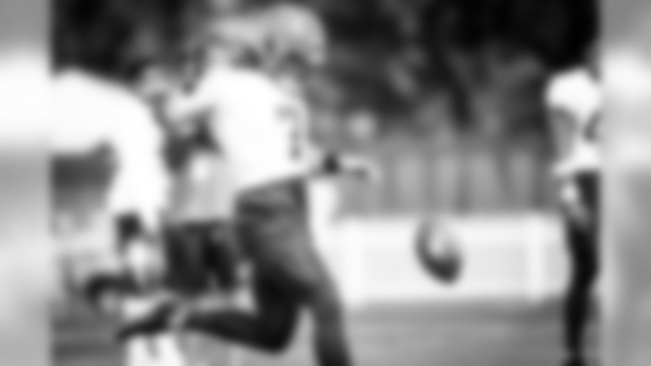 Punter Jamie Gillan (7) during practice on August 14, 2020