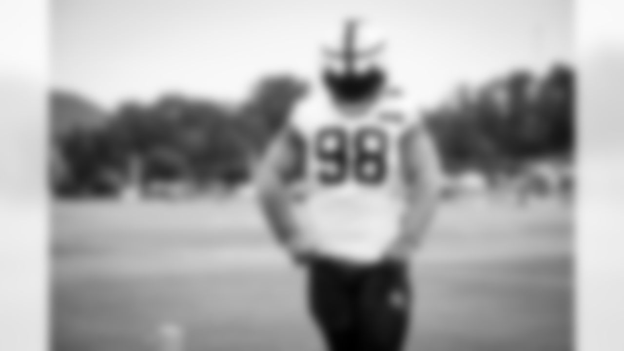 Defensive tackle Trysten Hill (98) during Day 3 of Training Camp at The Greenbrier on July 27, 2023.