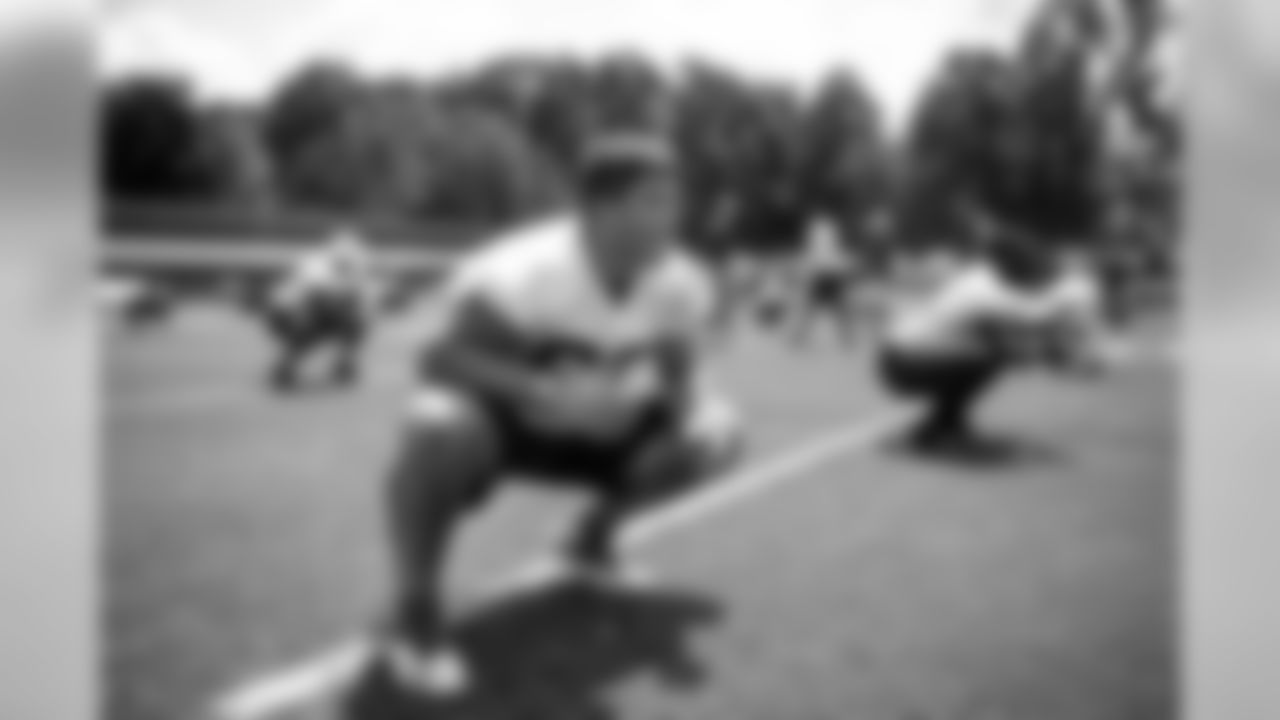 Guard Austin Corbett (63) during a conditioning test on July 24, 2019.