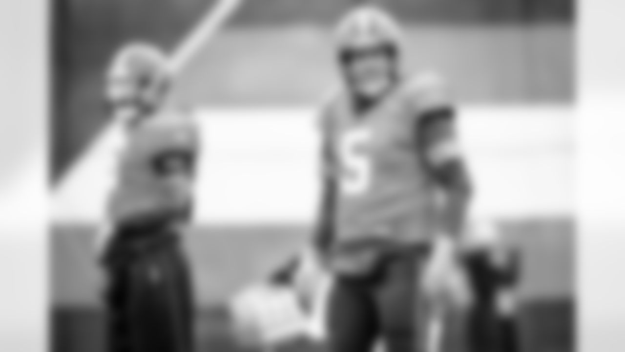 Quarterback Case Keenum (5) during practice on December 8, 2021.
