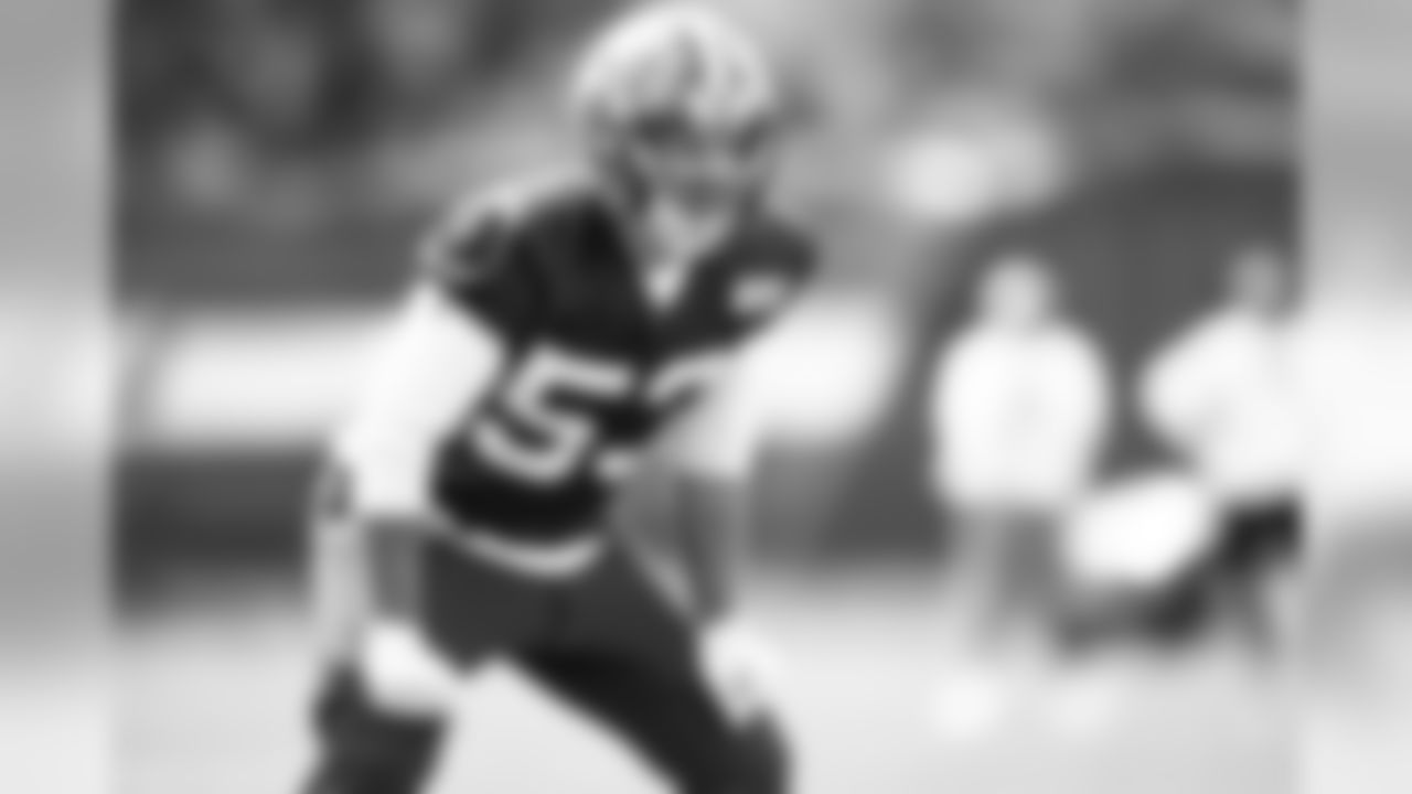 Linebacker Joe Schobert (53) during practice on September 25, 2019