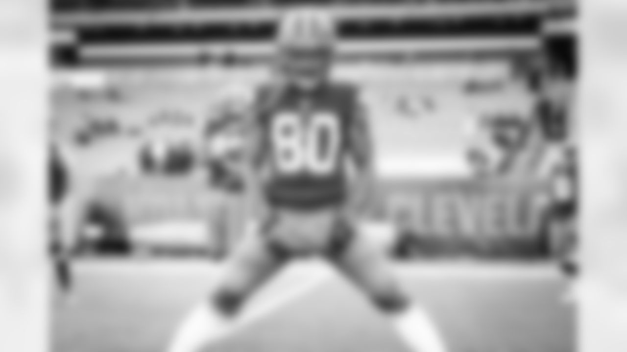 Wide receiver Jarvis Landry (80) before a NFL football game between the Las Vegas Raiders and Cleveland Browns on November 1, 2020 at FirstEnergy Stadium. The Browns lost 16-6.