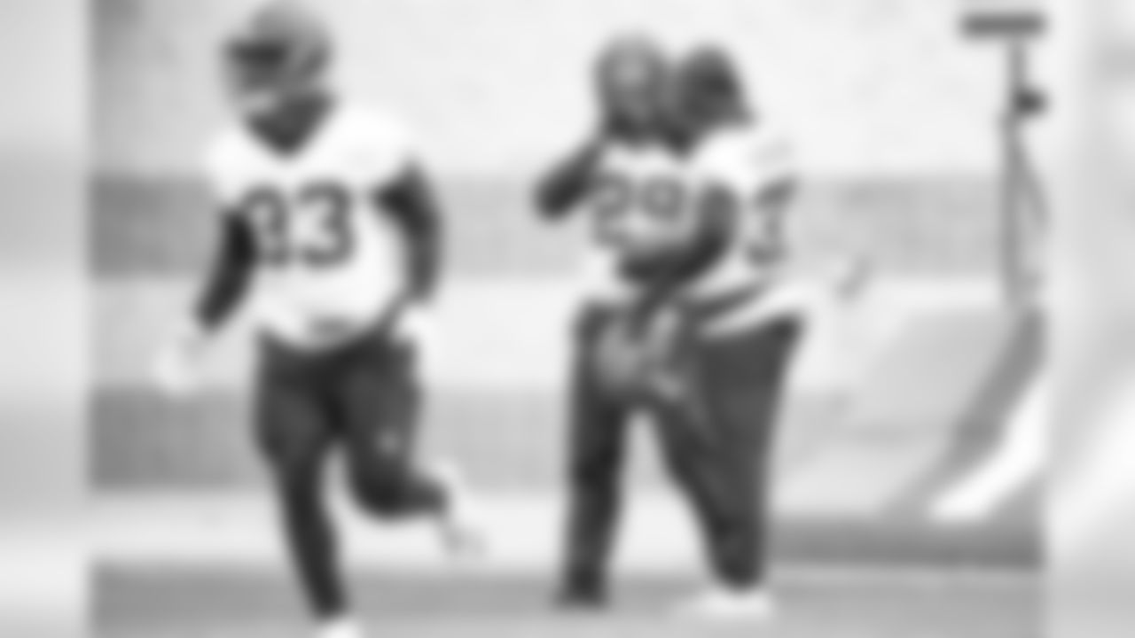 Safety Sheldrick Redwine (29) and Cornerback Donnie Lewis Jr. (37) during practice on November 21, 2019.