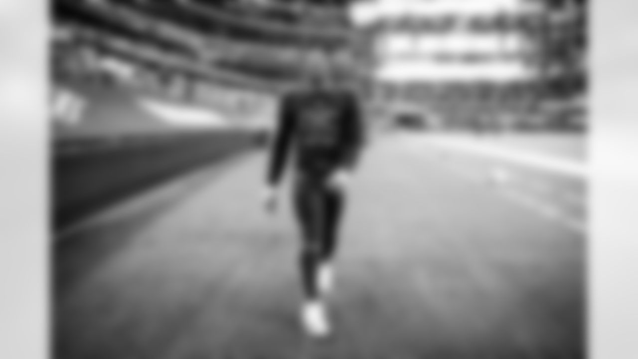 Defensive end Myles Garrett (95) after a NFL football game between the Cleveland Browns and Dallas Cowboys on October 4, 2020 at AT&T Stadium. The Browns won 49 - 38.
