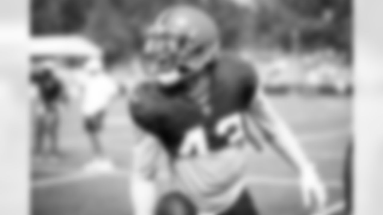 Safety John Johnson III (43) during the eleventh day of training camp on August 10, 2021.