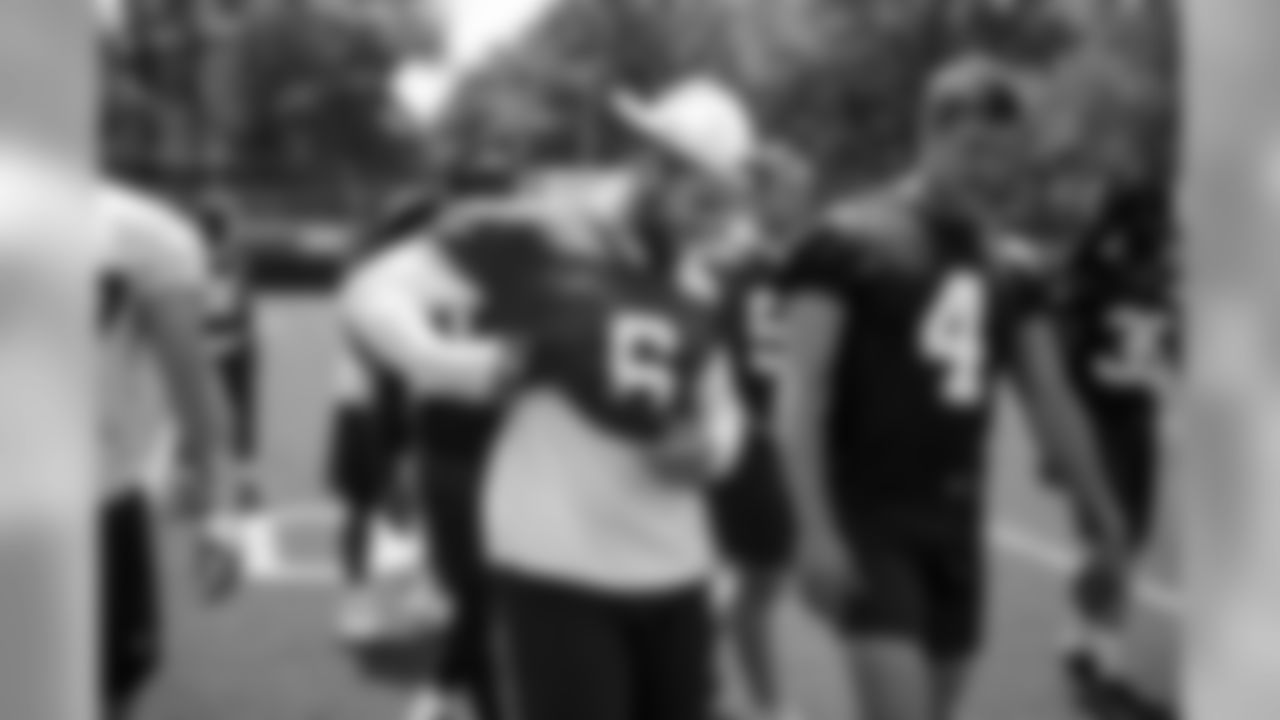 Quarterback Baker Mayfield (6) during a conditioning test on July 24, 2019.