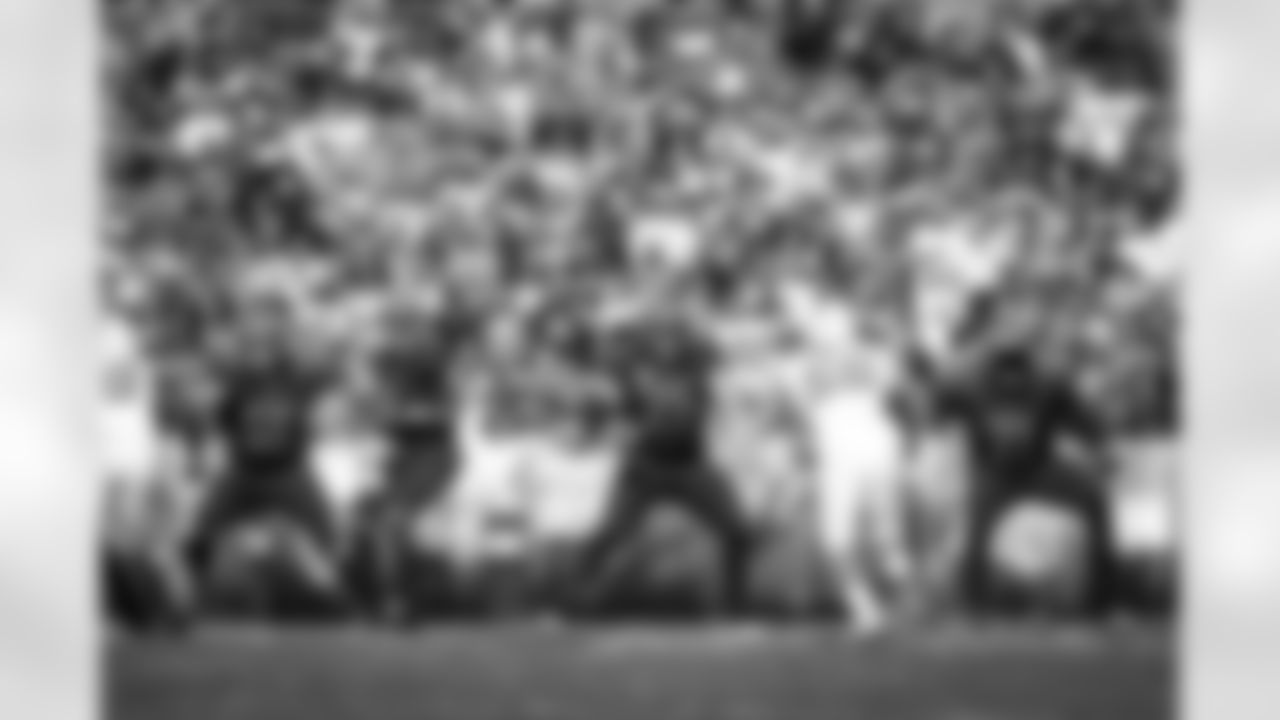 Center Ethan Pocic (55), Offensive guard Joel Bitonio (75) and Offensive tackle Jedrick Wills Jr. (71) during a NFL football game between the Los Angeles Chargers and Cleveland Browns on October 9, 2022 at FirstEnergy Stadium. The Browns lost 30-28.