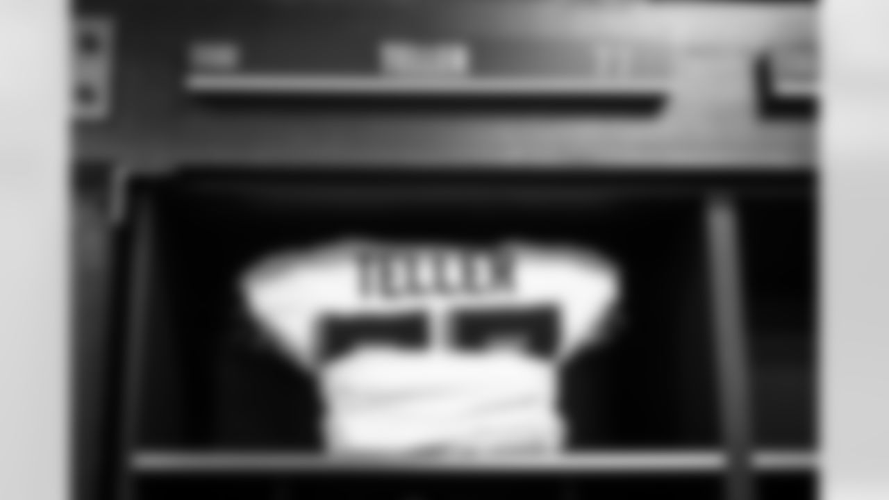 The locker room before a NFL football game between the San Francisco 49ers and Cleveland Browns on October 15, 2023 at Cleveland Browns Stadium.
