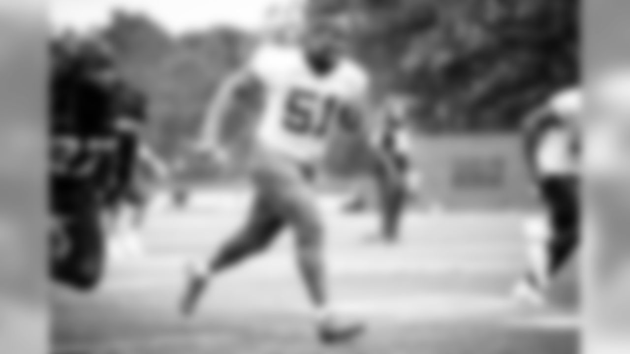 Linebacker Mack Wilson (51) during workouts on August 11, 2020