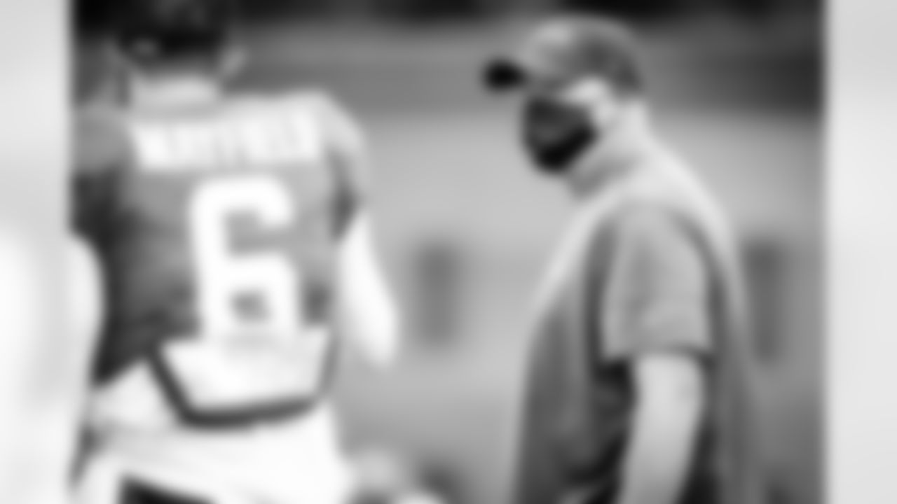 Offensive Coordinator Alex Van Pelt during practice on August 27, 2020