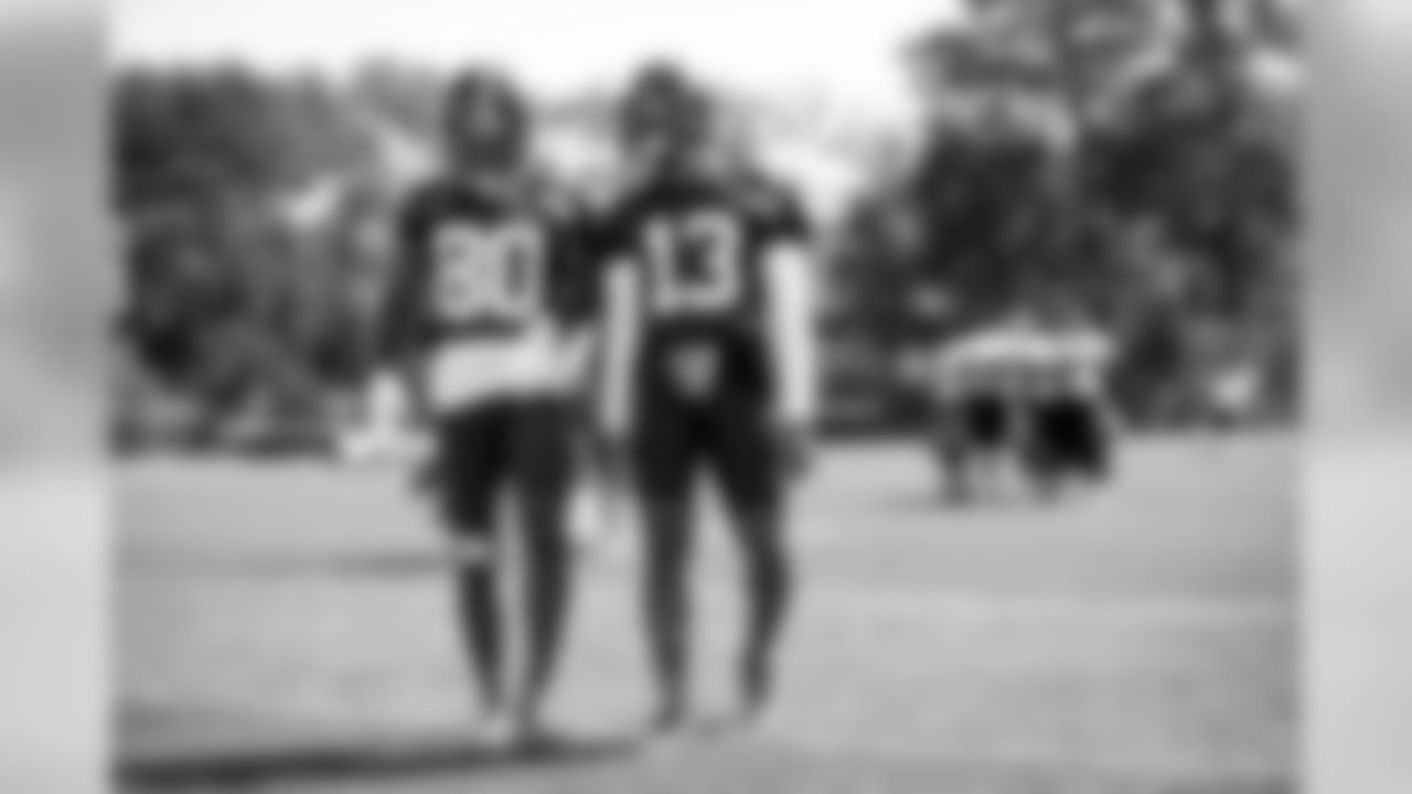 Wide receiver Jarvis Landry (80) and Wide receiver Odell Beckham Jr. (13) during practice on September 18, 2019