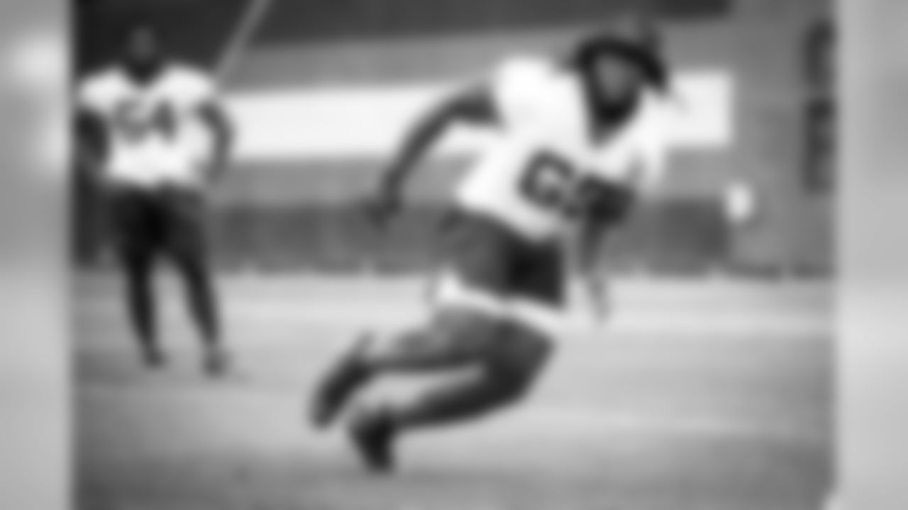 Defensive tackle Larry Ogunjobi (65) during workouts on August 11, 2020