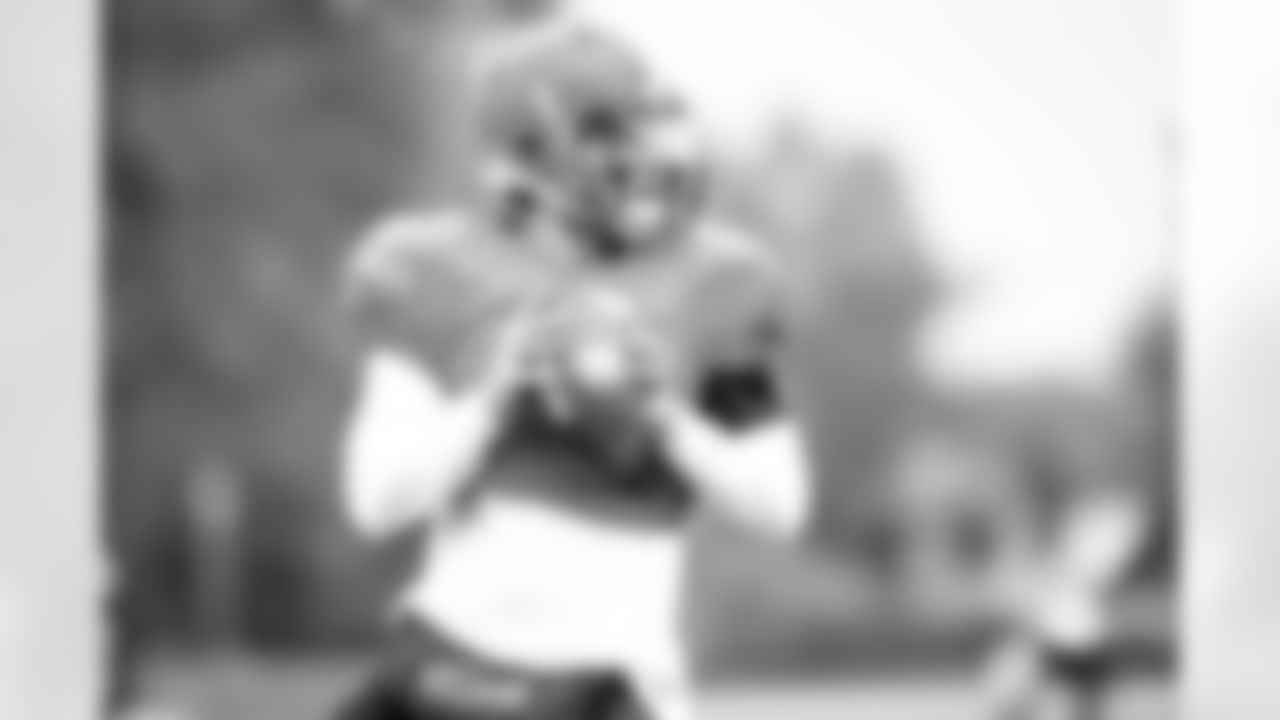 Quarterback Baker Mayfield (6) during practice on October 27, 2021.