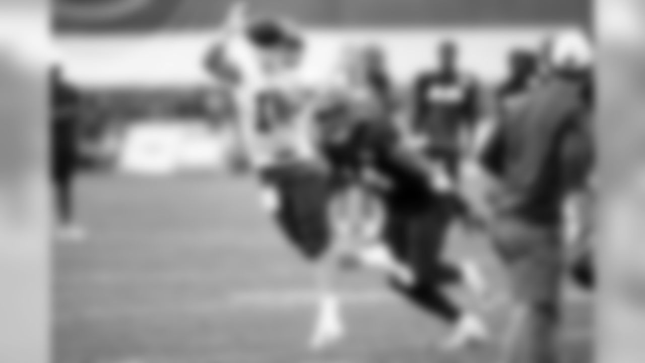 Running Back A.J. Ouellette (1) during the eleventh day of training camp on August 5, 2019.