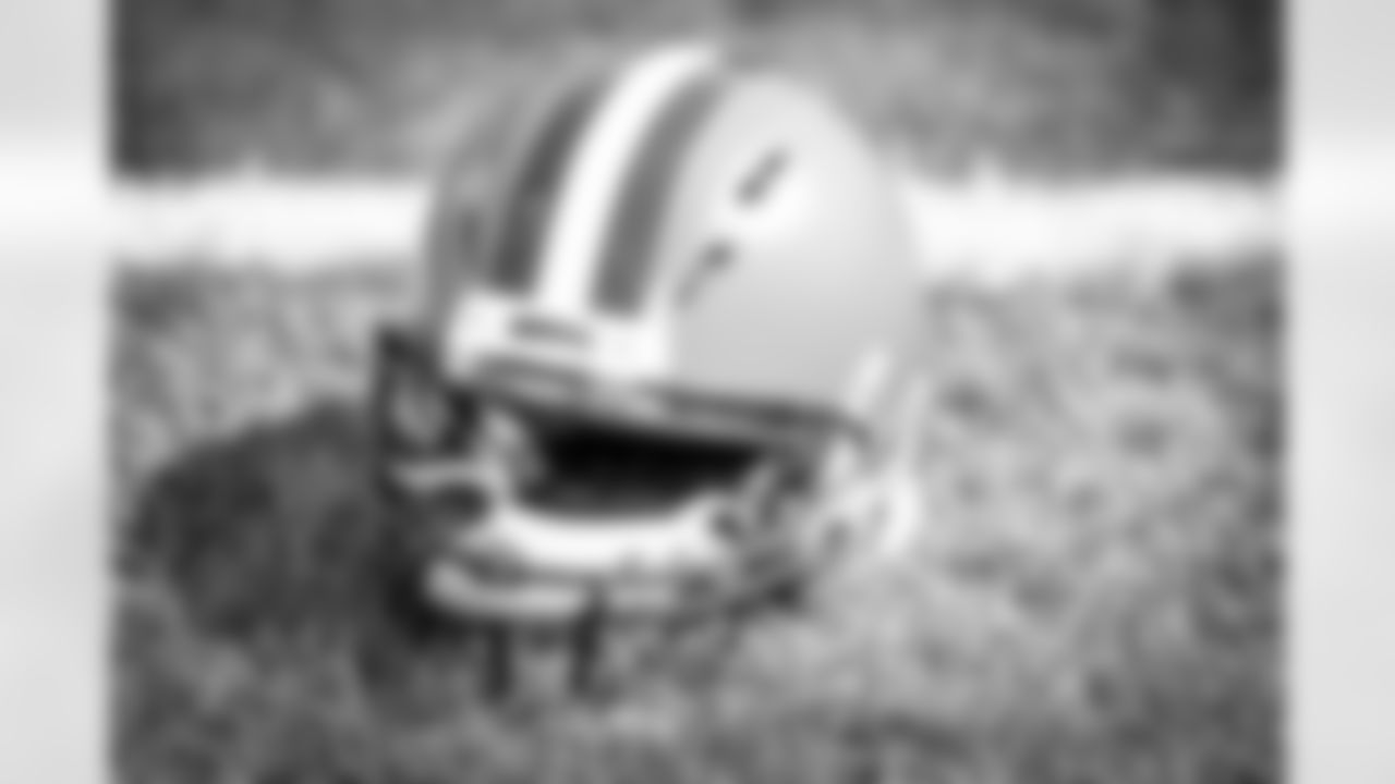 A helmet during practice on September 23, 2020