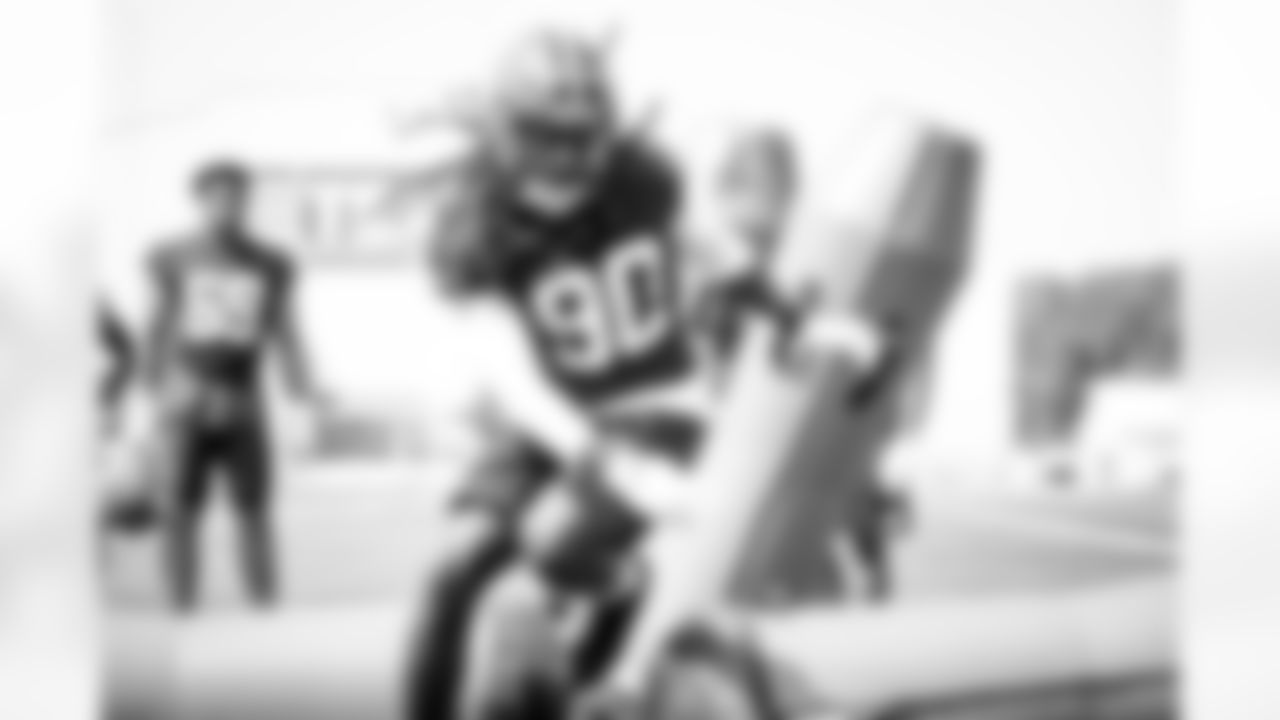 Defensive end Jadeveon Clowney (90) during the first day of training camp on July 28, 2021.