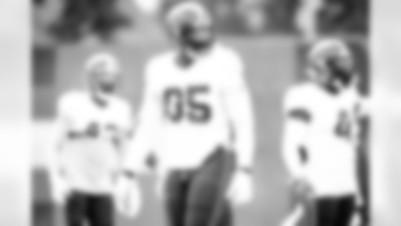 Defensive end Myles Garrett (95) during practice on September 15, 2021.