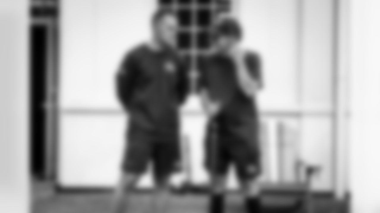 Defensive Assistant Zach Dunn and Senior Assistant/Special Projects Coach Kevin Rogers during Day One of Training Camp at The Greenbrier on July 24, 2023.