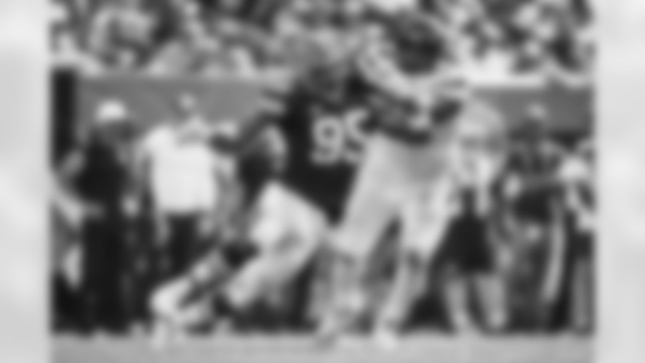 Defensive end Myles Garrett (95) during a NFL football game between the New York Jets and Cleveland Browns on September 18, 2022 at FirstEnergy Stadium.
