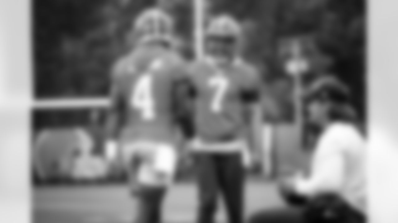 Quarterback Kellen Mond (7) during a field workout at CrossCountry Mortgage Campus on July 20, 2023.