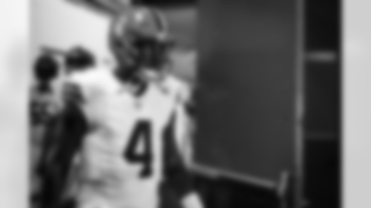 Quarterback Deshaun Watson (4) before a preseason NFL football game between the Cleveland Browns and Kansas City Chiefs on August 26, 2023 at GEHA Field at Arrowhead Stadium. The Browns lost 32-33.
