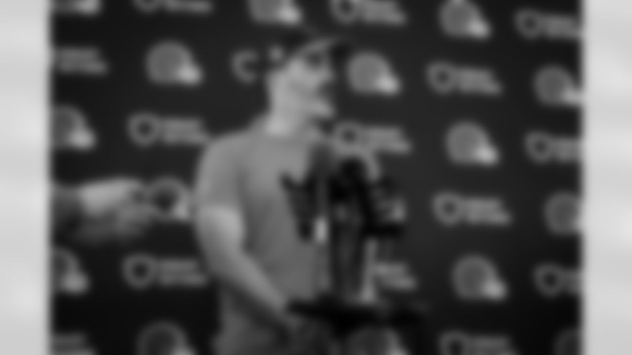 Head Coach Kevin Stefanski speaks to the media before Phase II Fieldwork at The Greenbrier on July 23, 2023.