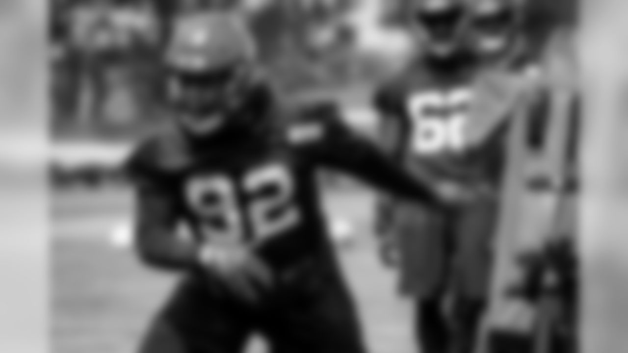 Defensive end Chad Thomas (92) during the seventh practice of OTAs on May 28, 2019.