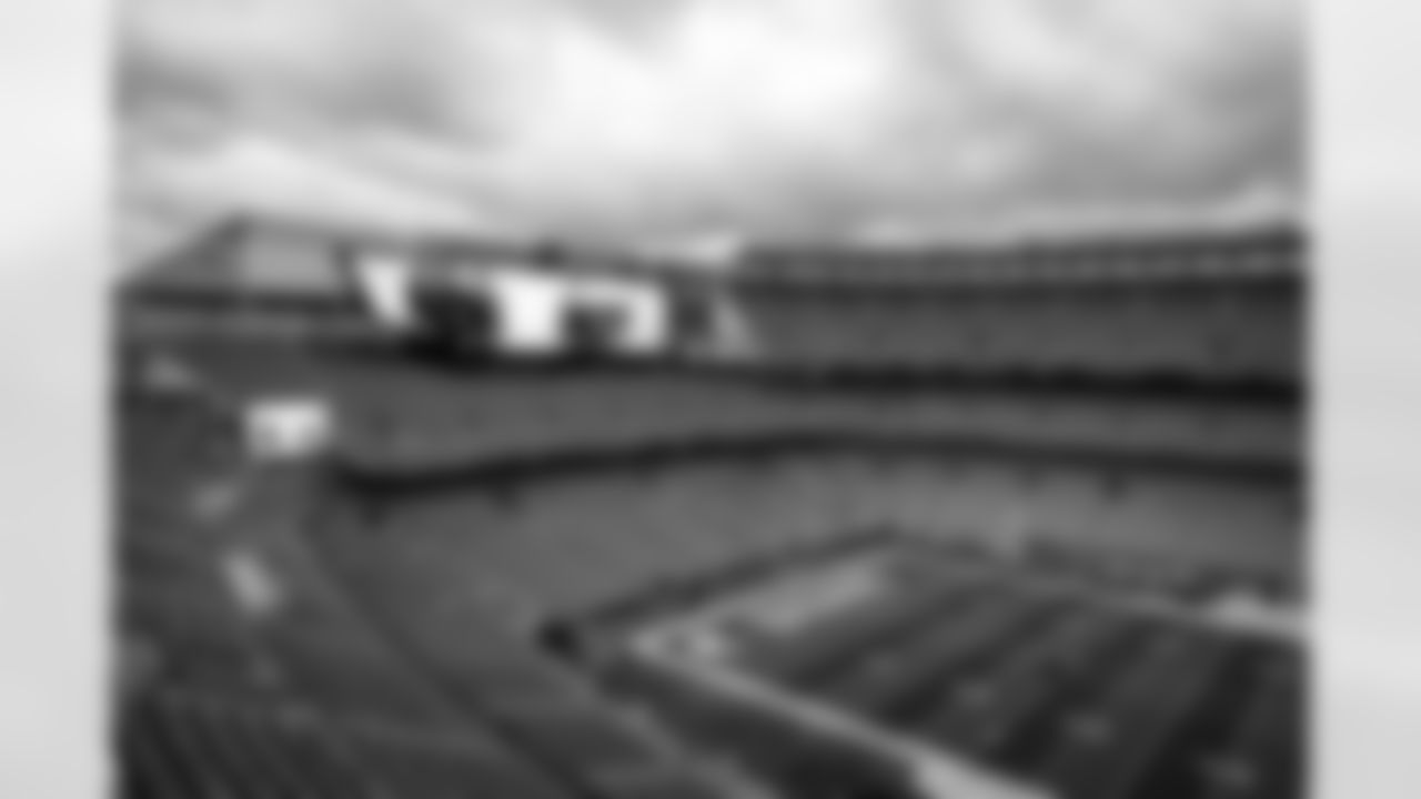 The stadium before a NFL football game between the San Francisco 49ers and Cleveland Browns on October 15, 2023 at Cleveland Browns Stadium.