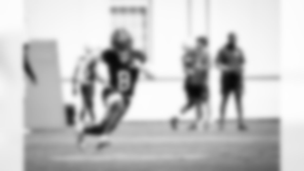 Wide receiver Elijah Moore (8) during Phase II Fieldwork at The Greenbrier on July 23, 2023.