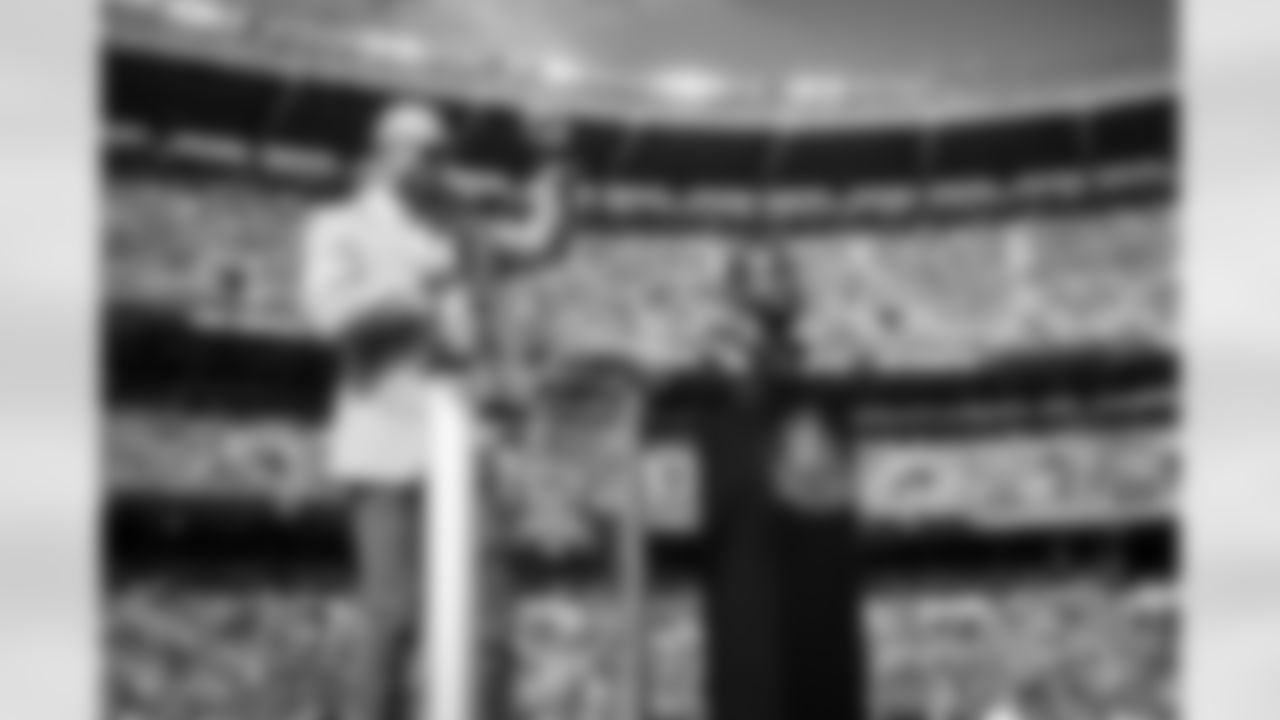 The Cleveland Browns Ring of Honor ceremony during halftime of the Cleveland Browns and Baltimore Ravens game on Oct. 1, 2023 at Cleveland Browns Stadium.