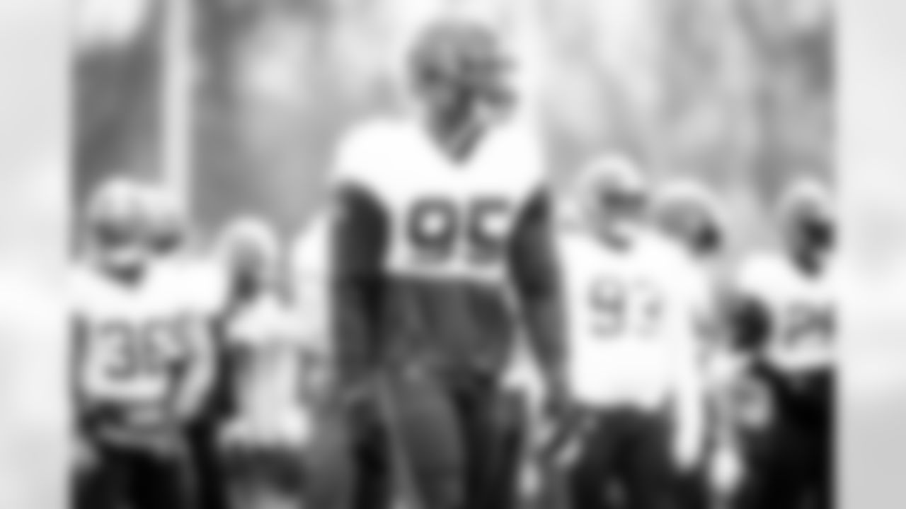 Defensive end Myles Garrett (95) during practice on December 8, 2021.