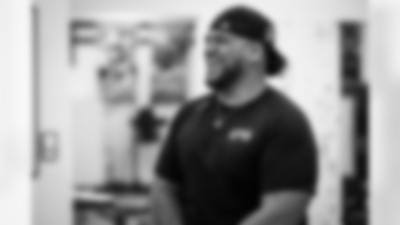 Defensive tackle Siaki Ika during a visit to East High School in Salt Lake City, Utah on May 9, 2023.
