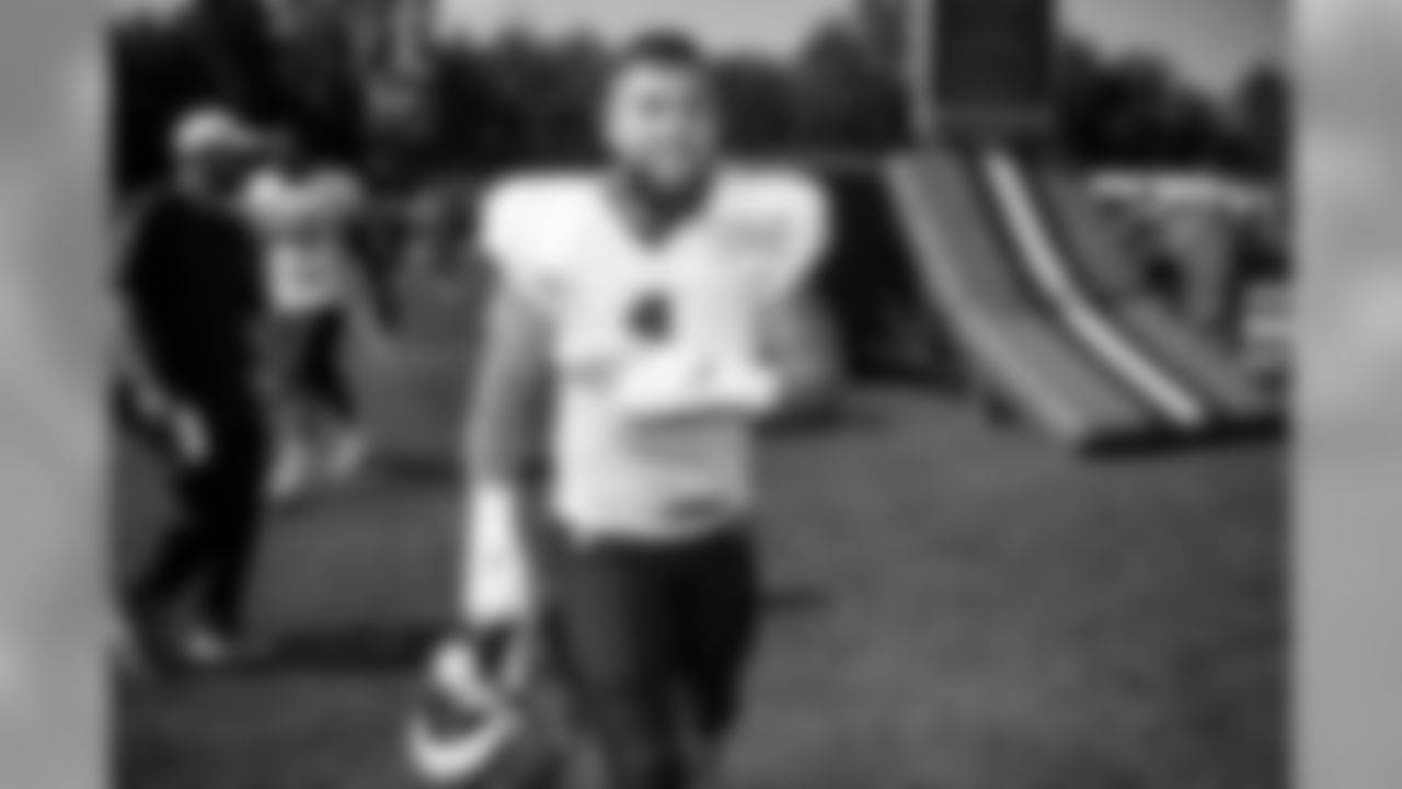 Running Back A.J. Ouellette (1) during the fourth day of training camp on July 28, 2019.