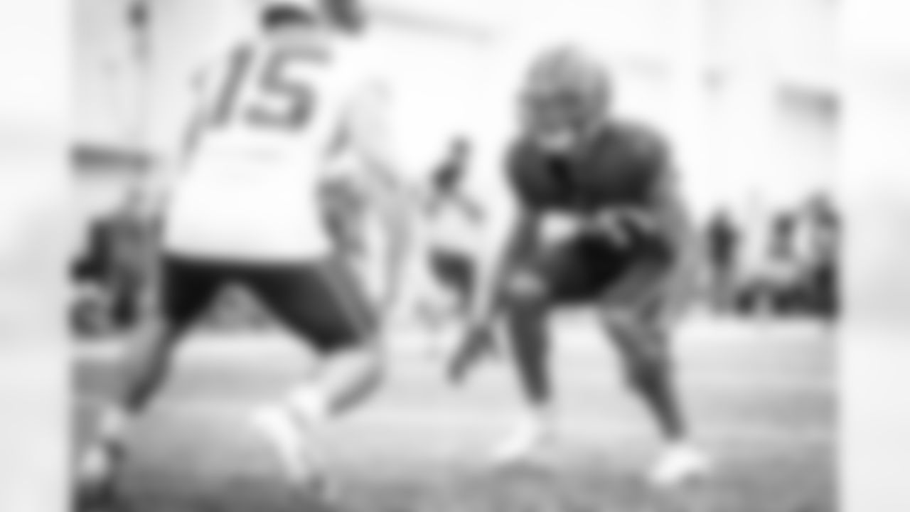Cornerback Greg Newsome II (20) during the twelfth day of training camp on August 11, 2021.