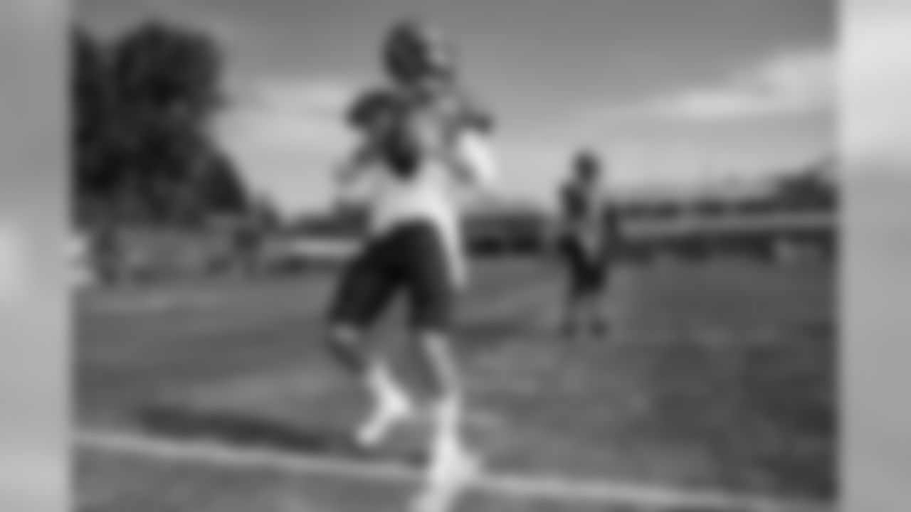 Quarterback Baker Mayfield (6) during the eleventh day of training camp on August 5, 2019.