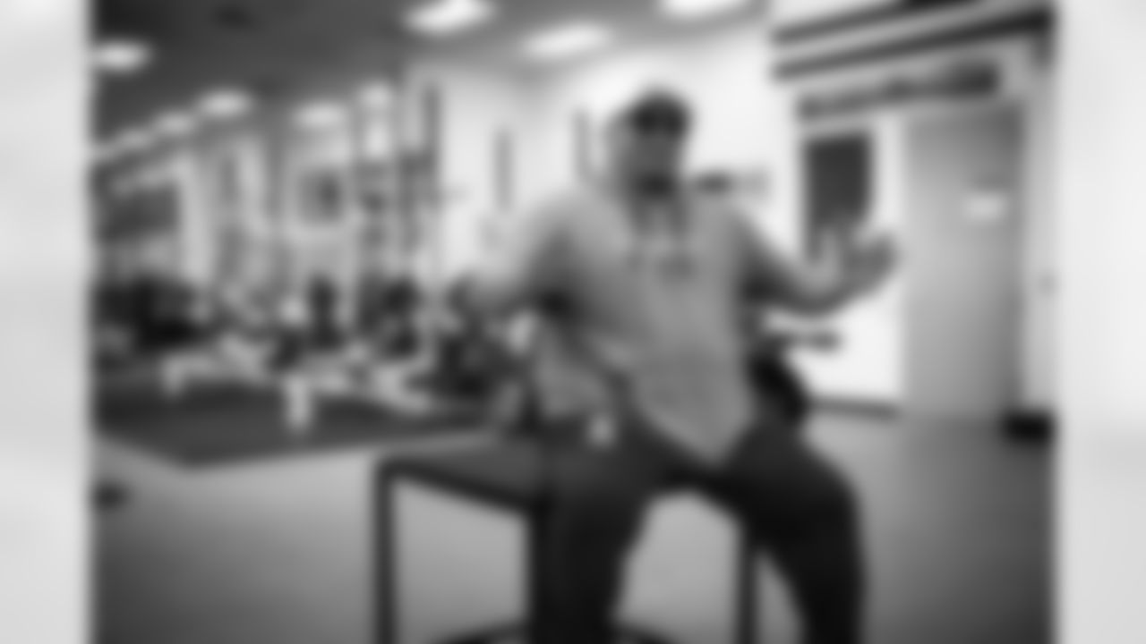 Molo Vailahi, defensive line coach at East High, during a visit to East High School in Salt Lake City, Utah on May 9, 2023.