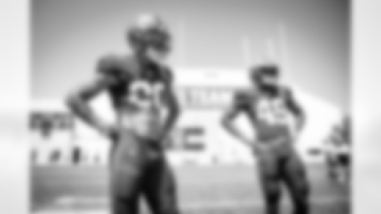 Cornerback Greg Newsome II (20) during the seventh day of training camp on August 4, 2021.