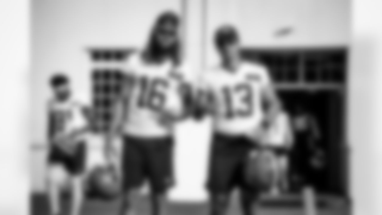 Punter Joseph Charlton (16) and Punter Corey Bojorquez (13) during Day 6 of Training Camp at The Greenbrier on July 30, 2023.